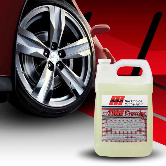 RTU Tire Dressing produce un brillo excelente en las llantas. No contiene silicones y es ideal para talleres de carrocería RTU Tire Dressing