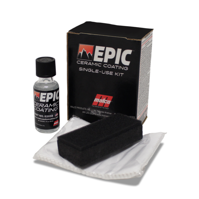 EPIC Ceramic Coating by Malco brinda un brillo increíble y protección contra el agua y suciedad hasta por 2 años EPIC Ceramic Coating by Malco