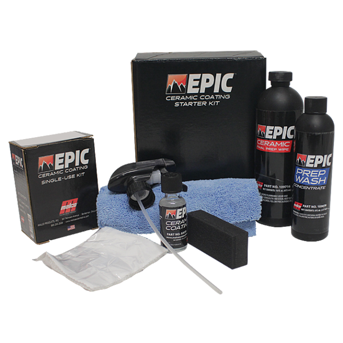 EPIC Ceramic Coating by Malco Starter Kit contiene todo lo necesario para comenzar a proteger la pintura de los autos por 2 años y obtener un brillo espectacular EPIC Ceramic Coating by Malco Starter Kit