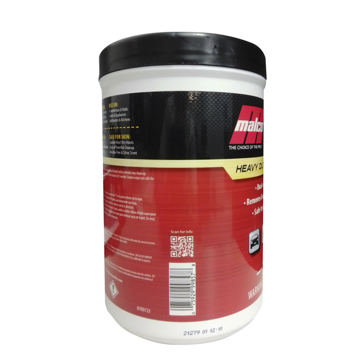 MALCO Duplex Heavy Duty Cleaning Wipes - 130 Wipes