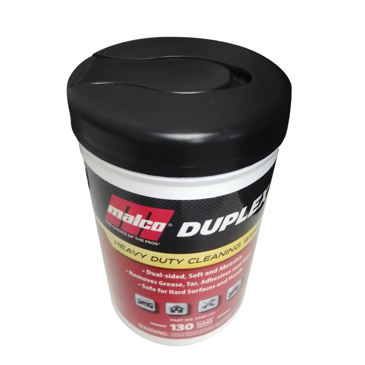 MALCO Duplex Heavy Duty Cleaning Wipes - 130 Wipes